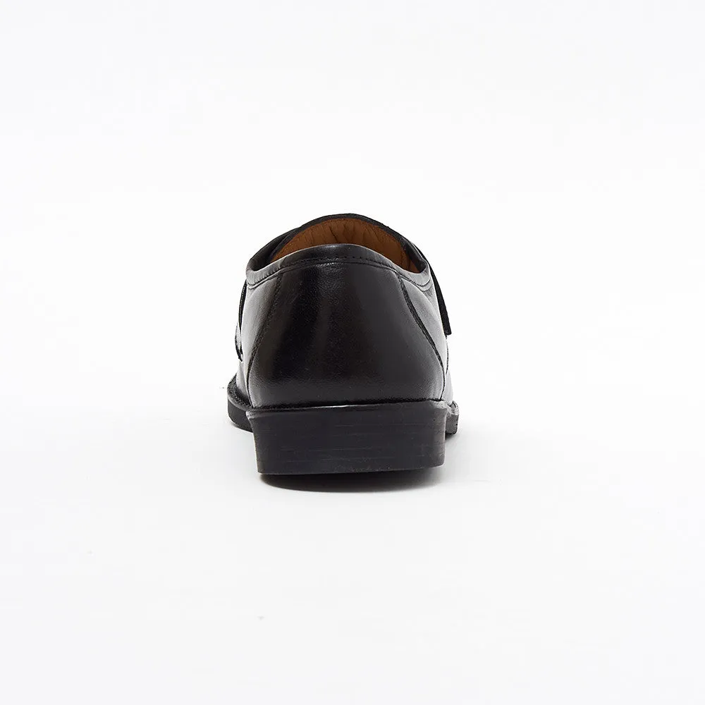 Mens Leather Velcro Comfort Shoes - 17983