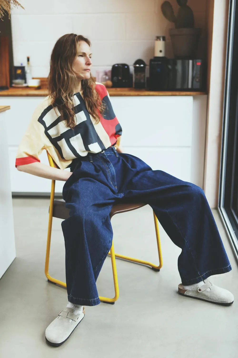 Silas Top in Bold Collage Print