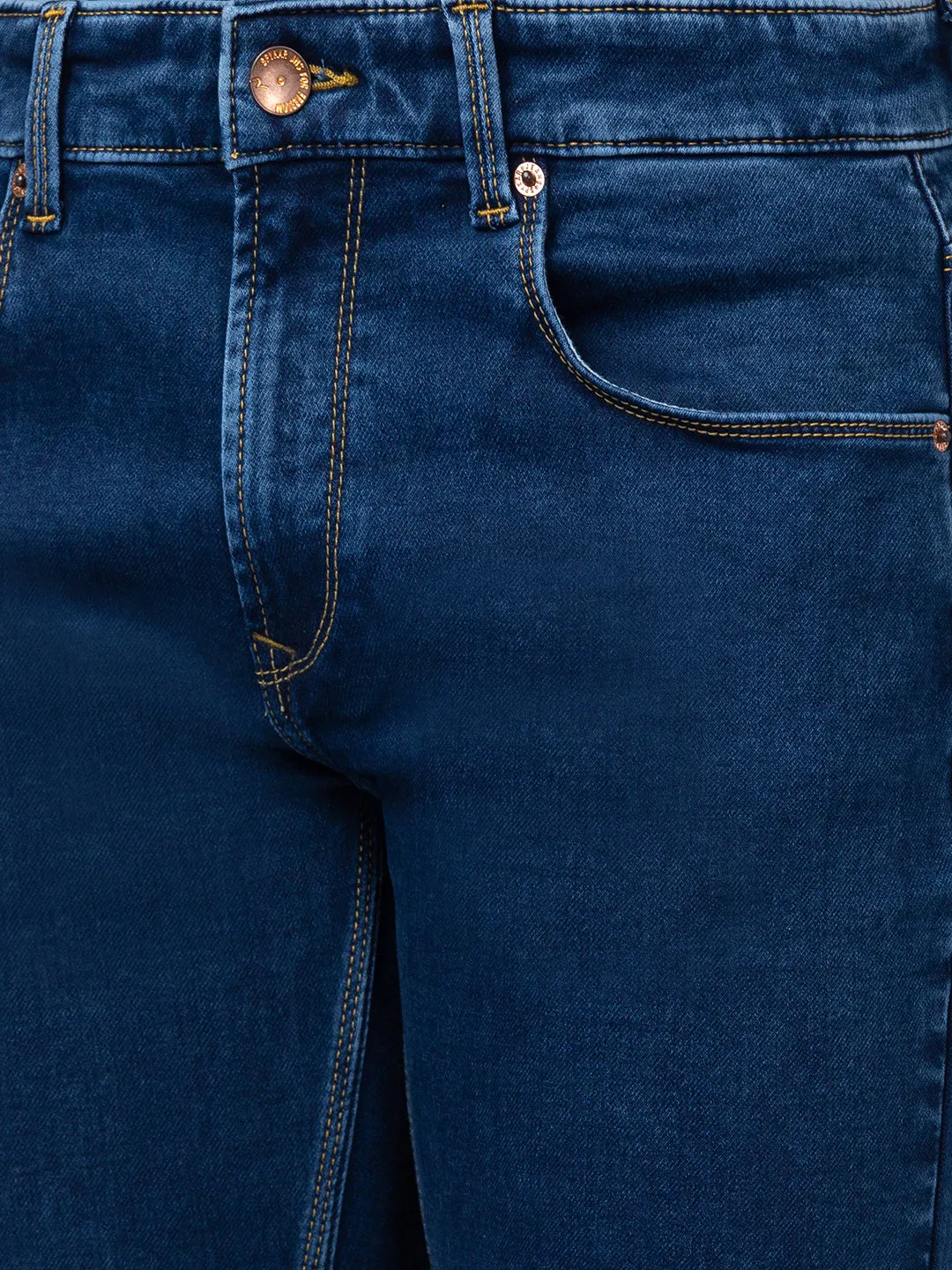 Spykar Men Indigo Blue Cotton Comfort Fit Straight Length Jeans (Ricardo)