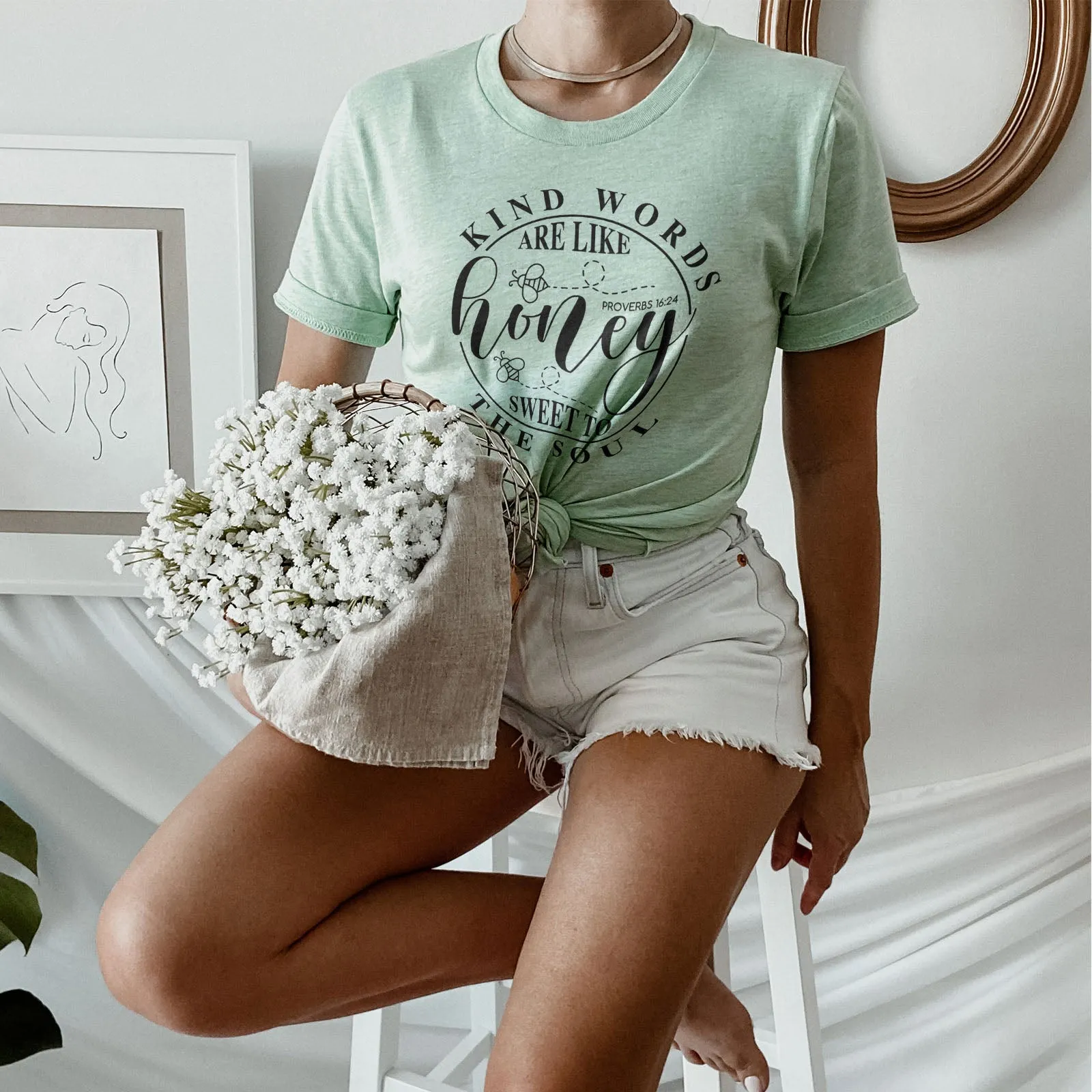 Sweet To The Soul Proverbs 16:24 Tee Shirts For Women - Christian Shirts for Women - Religious Tee Shirts