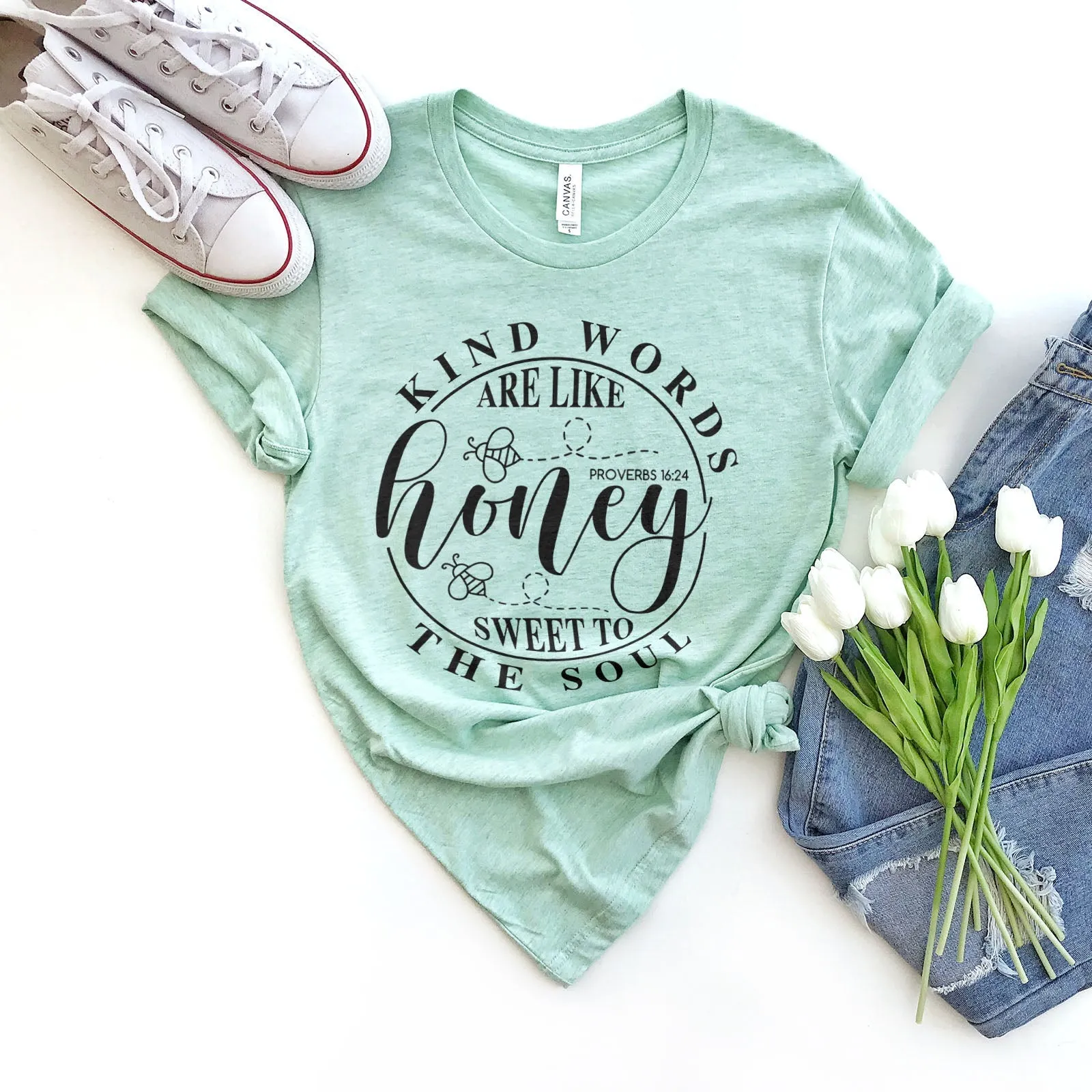 Sweet To The Soul Proverbs 16:24 Tee Shirts For Women - Christian Shirts for Women - Religious Tee Shirts