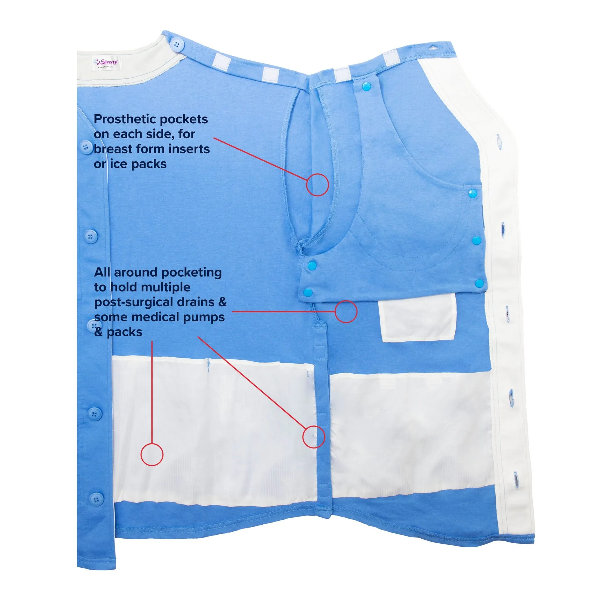 The Jacki® Post-Surgical Jacket with 2 Breast Forms