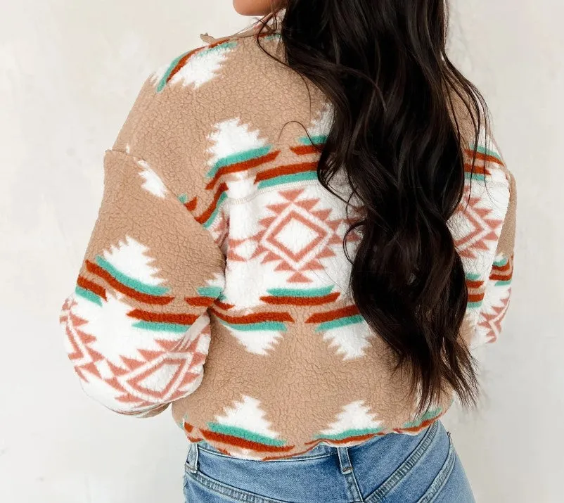 Wonderful Soul Aztec Sherpa Shacket